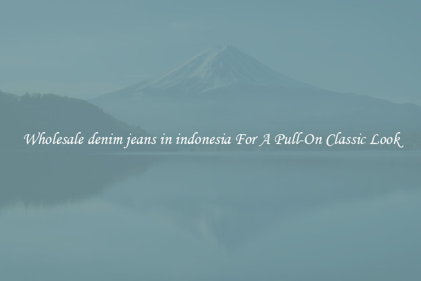 Wholesale denim jeans in indonesia For A Pull-On Classic Look