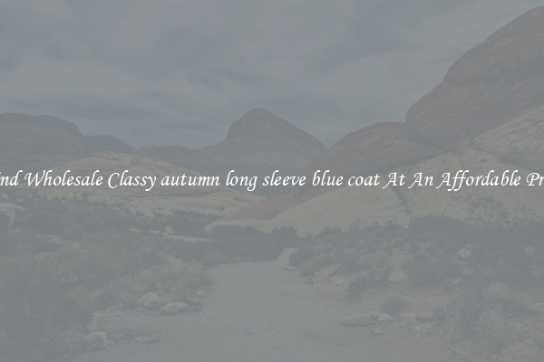 Find Wholesale Classy autumn long sleeve blue coat At An Affordable Price