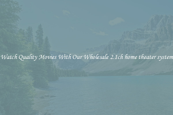 Watch Quality Movies With Our Wholesale 2.1ch home theater system