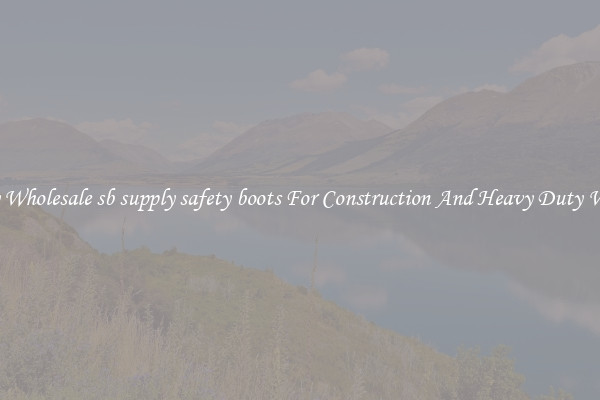 Buy Wholesale sb supply safety boots For Construction And Heavy Duty Work