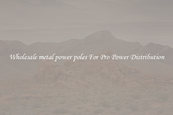Wholesale metal power poles For Pro Power Distribution
