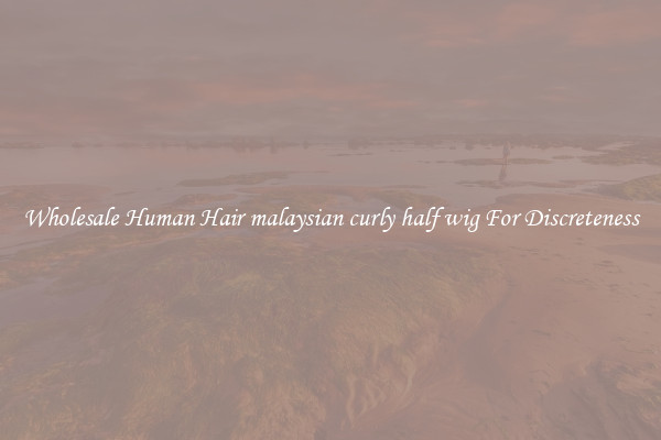 Wholesale Human Hair malaysian curly half wig For Discreteness