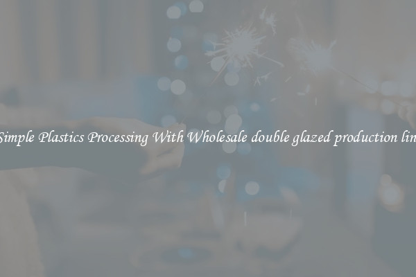 Simple Plastics Processing With Wholesale double glazed production line