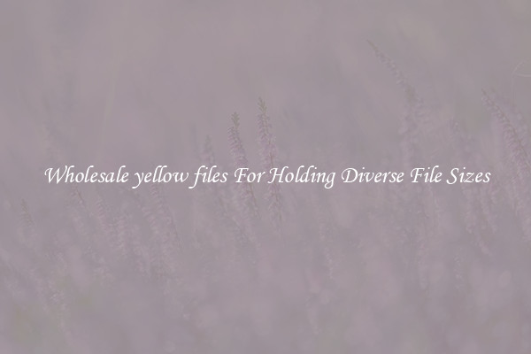Wholesale yellow files For Holding Diverse File Sizes