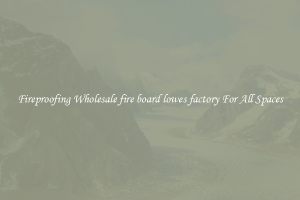 Fireproofing Wholesale fire board lowes factory For All Spaces