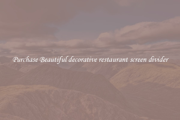 Purchase Beautiful decorative restaurant screen divider