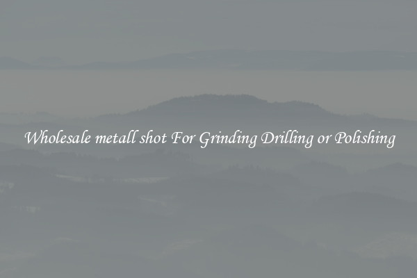 Wholesale metall shot For Grinding Drilling or Polishing